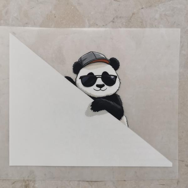 Bügelbild cooler Guck-Panda