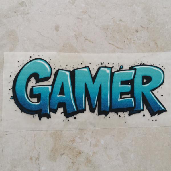 Bügelbild Grafitti Gamer