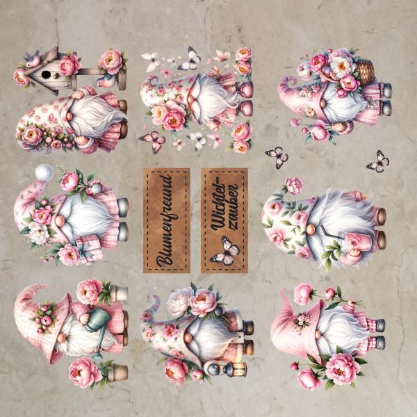 Bügelbild-Bundle Blumenwichtel