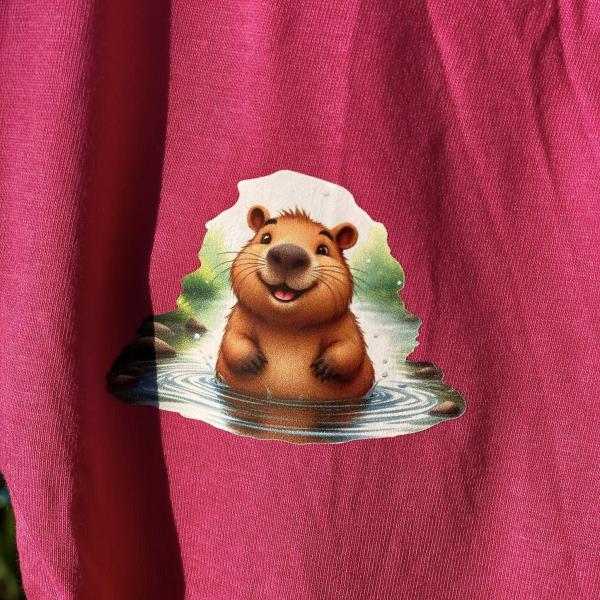 Bügelbild Capybara badend
