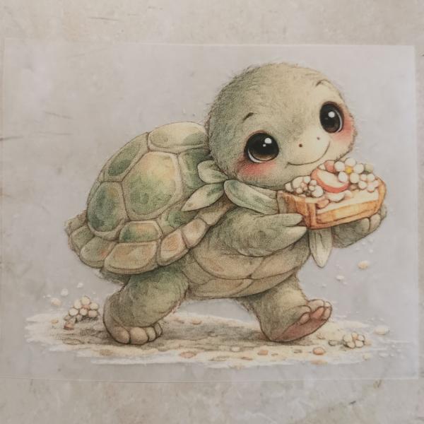 Bügelbild süße Naschschildkröte