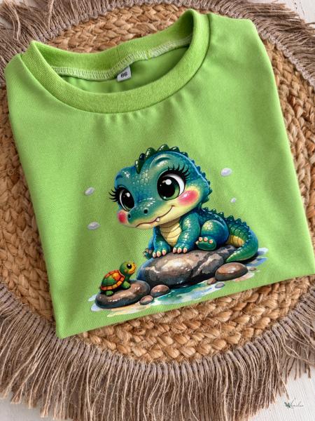 Bügelbild süßes Krokodil Schildkröte