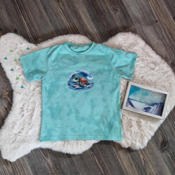 Bügelbild süße Sommerschildi surfend