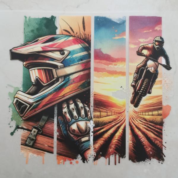 Bügelbild Biker Motiv