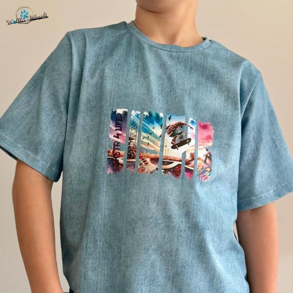 Bügelbild Skater Motiv