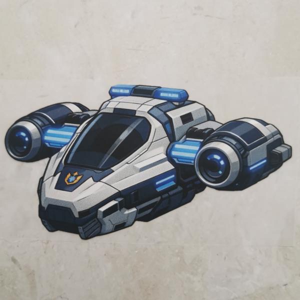 Bügelbild Polizei-Spaceshuttle