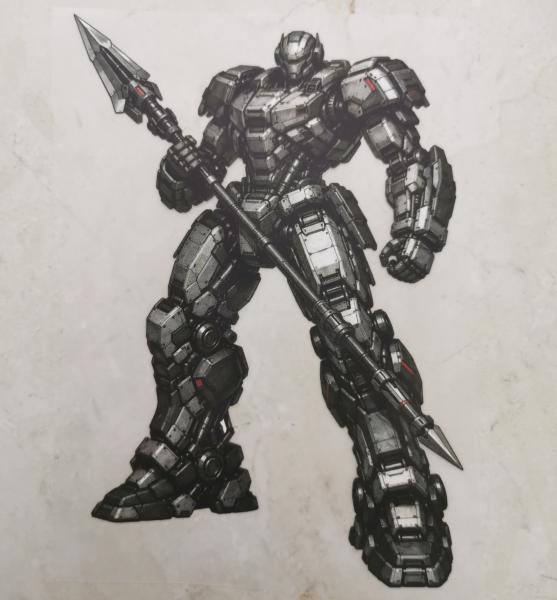 Bügelbild Mech-Warrior Speer