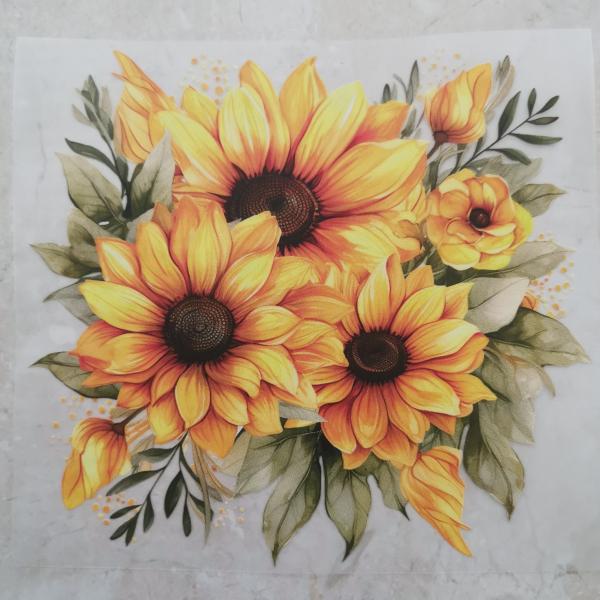 Bügelbild Sonnenblumenbouquet