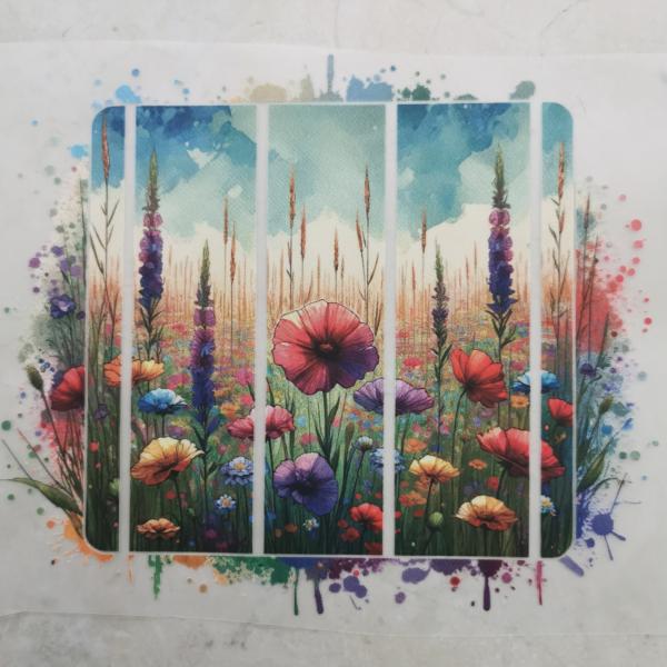 Bügelbild Wildblumen bunt