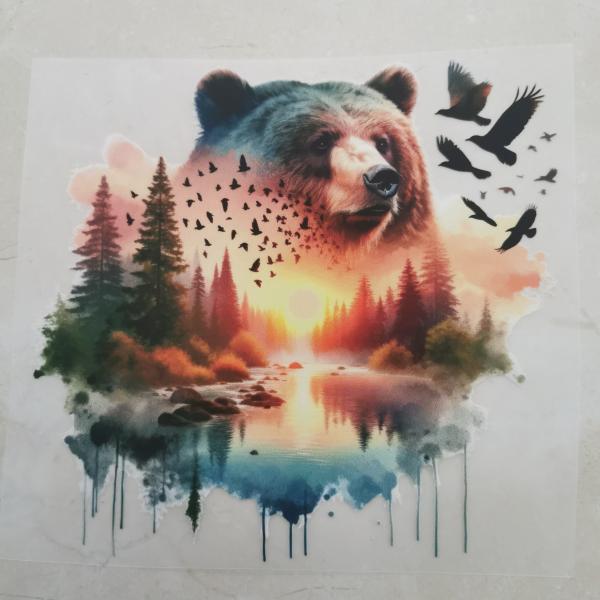 Bügelbild Naturbär