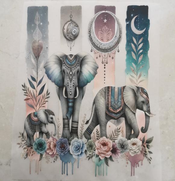 Bügelbild zauberhaftes Elefantenmotiv