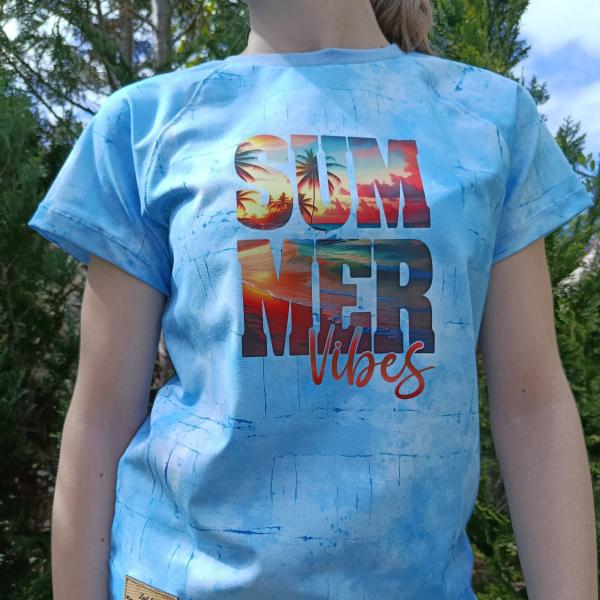 Bügelbild Summervibes Palmen dunkel
