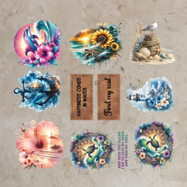 Bügelbild-Bundle Waves