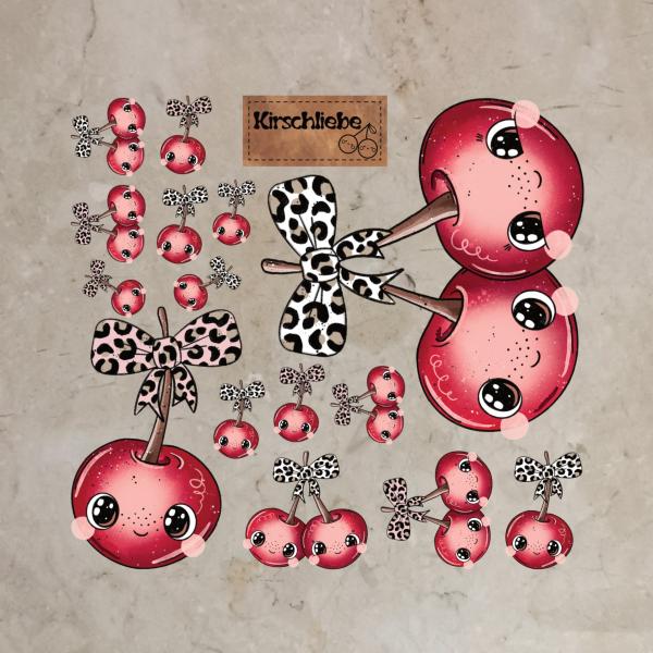 Design-Bügelbild-Bundle Kirschliebe