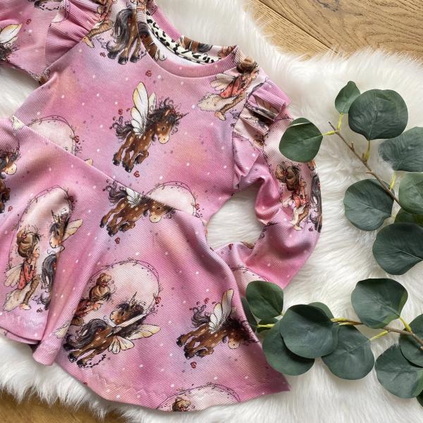 Ripp-Jersey Fee mit Einhorn (B-Ware)