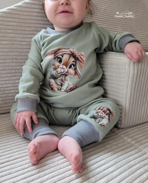 Bügelbild Schnullerhase rosa