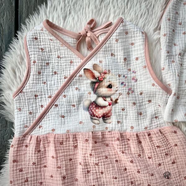 Bügelbild Schleifenhase Seifenblasen