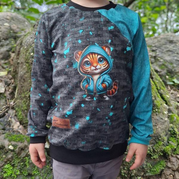 Bügelbild Tiger Hoodie-Jacke