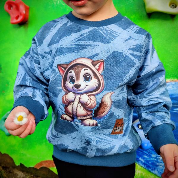 Bügelbild Wolf Hoodie-Jacke