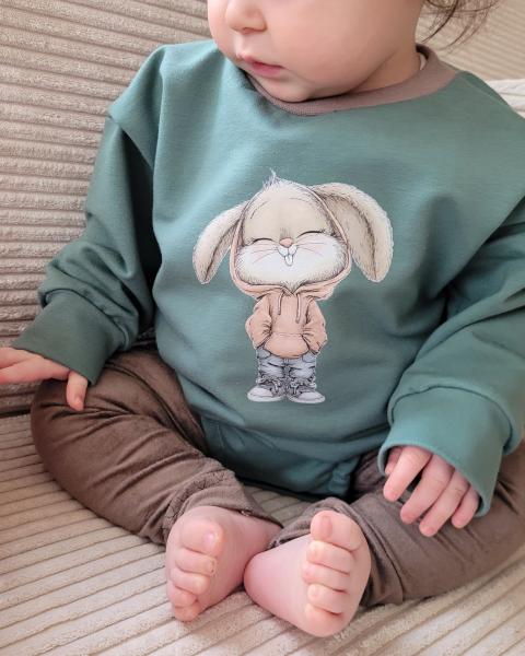 Bügelbild cooler Hase