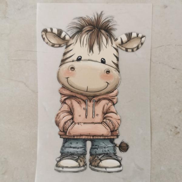 Bügelbild cooles Zebra