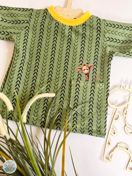 Bügelbild Da bin ich Giraffe