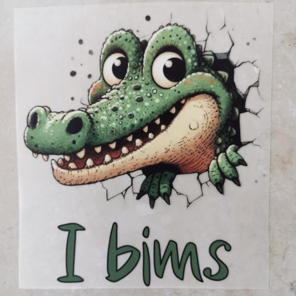Bügelbild I bims Krokodil