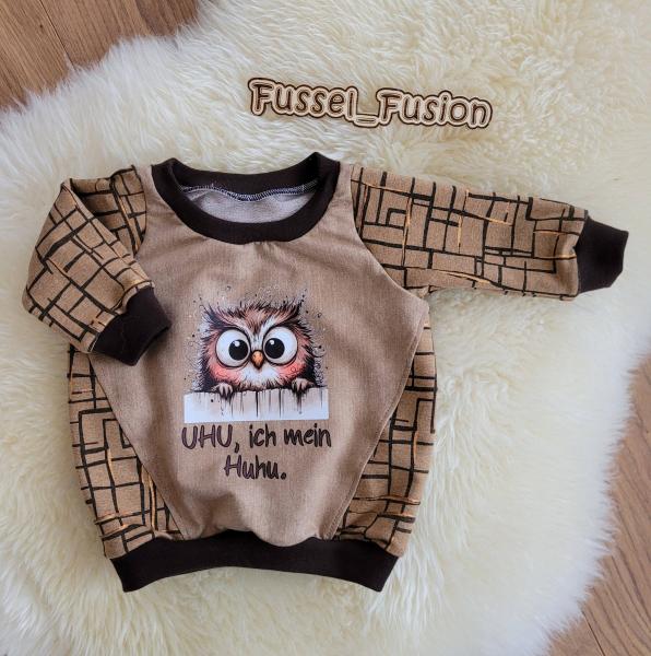 Bügelbild Uhu, ich mein Huhu-Eule