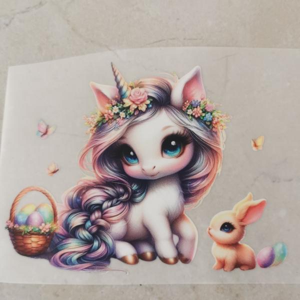 Bügelbild Haseneinhorn