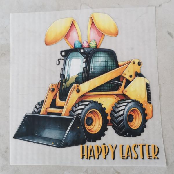 Bügelbild Oster-Tieflader