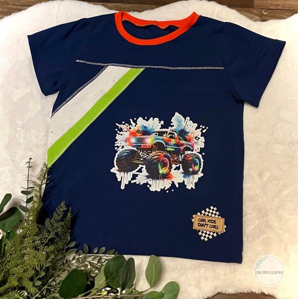 Bügelbild bunter Monstertruck