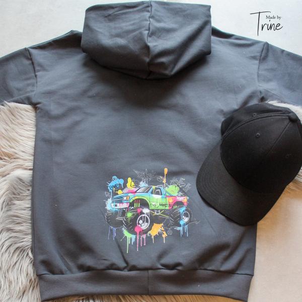 Bügelbild bunter Monstertruck Grafitti