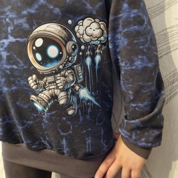 Bügelbild cooler Astronaut Raketen