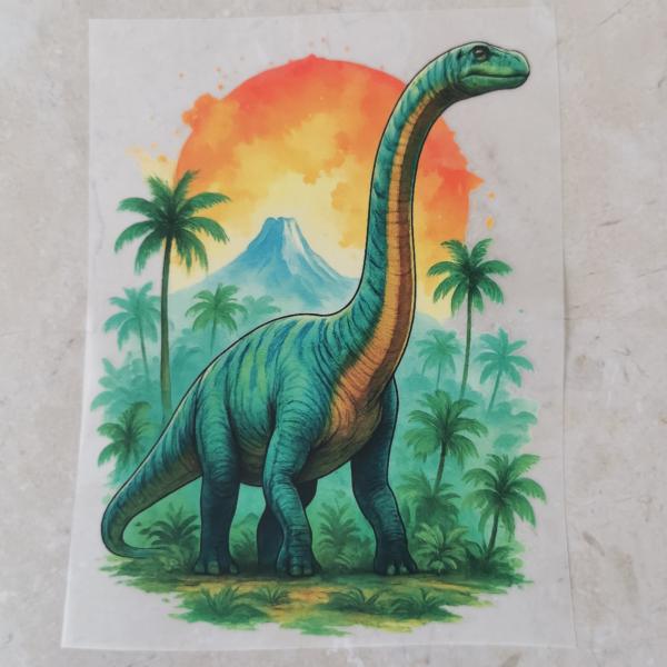 Bügelbild Palmendino Brachiosaurus