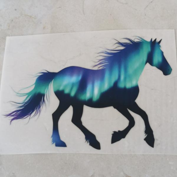 Bügelbild Pferd Polarlichter