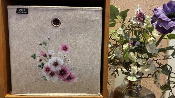 Bügelbild rosa Blumen