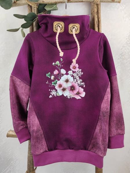 Bügelbild rosa Blumen