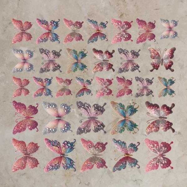 Bügelbild-Bundle Funkelschmetterlinge Mini