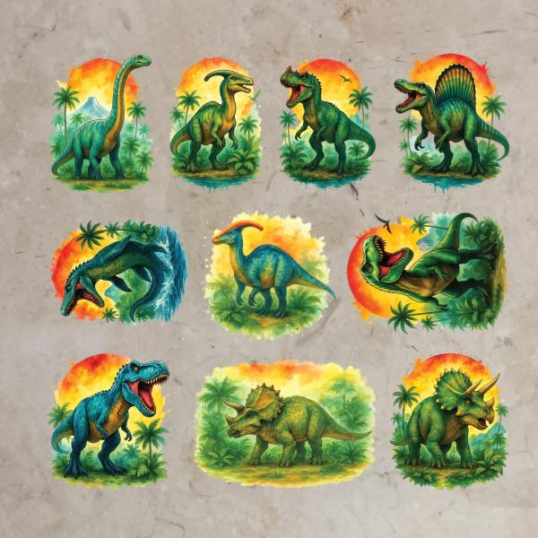 Bügelbild-Bundle Palmendinos