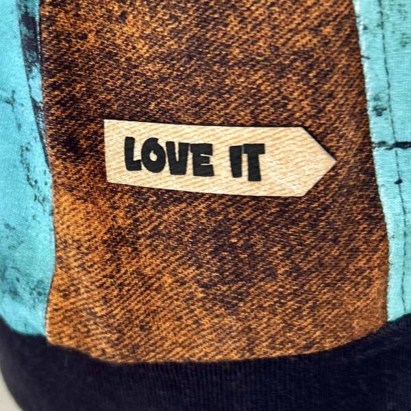 Bügellabel Pfeil Love it