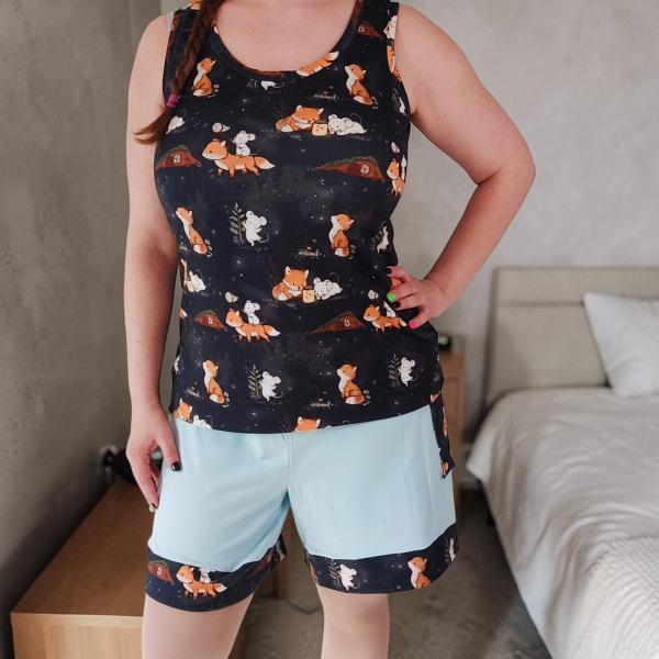 French Terry Glühwürmchenfuchs dunkel