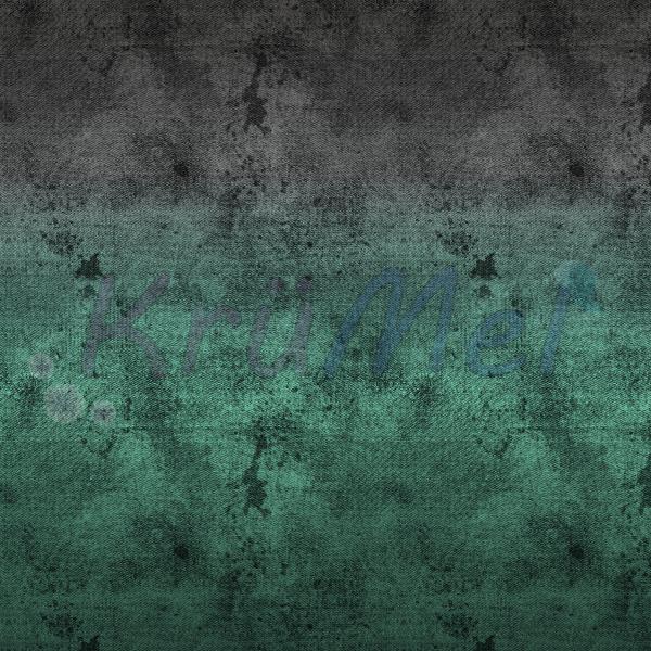 French Terry Verlaufsdenim Mint-Grau