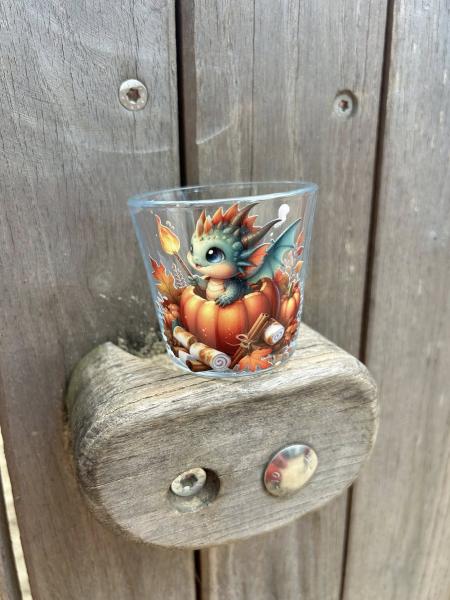 Bügelbild türkisfarbener Kürbisdrache