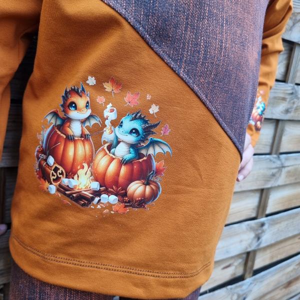 Bügelbild Kürbisdrachenduo