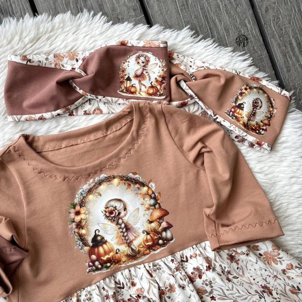 Bügelbild Herbstfee langer Zopf