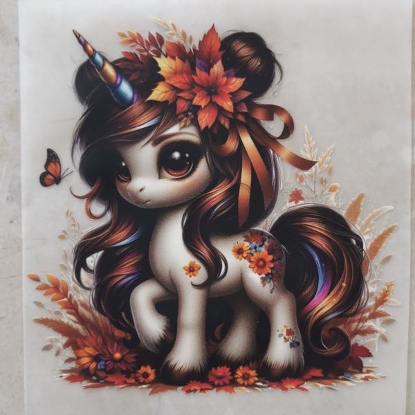 Bügelbild Laubeinhorn Schmetterling