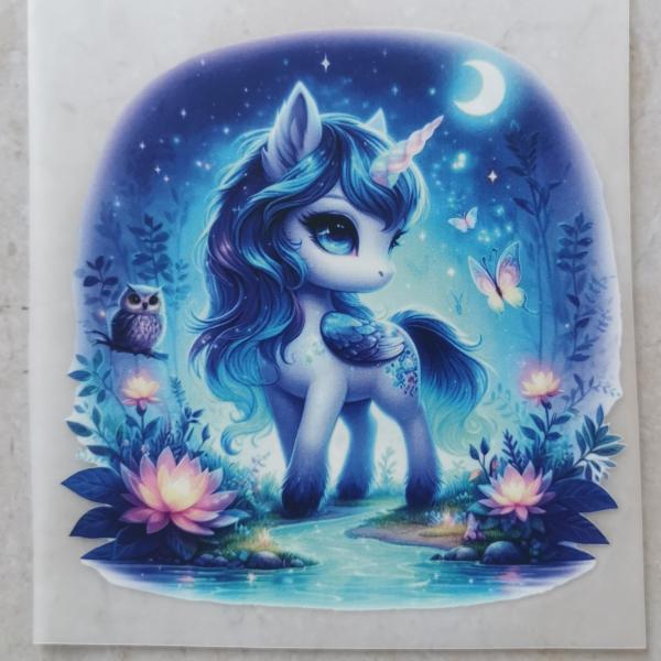 Bügelbild Nachteinhorn Mond