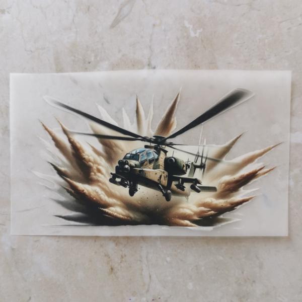 Bügelbild Hubschrauber hebt ab