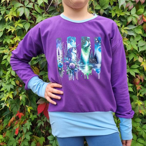 Bügelbild Einhorn in der Nacht