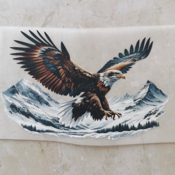 Bügelbild Weißkopfadler landend